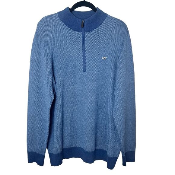 Vineyard Vines Hamilton 1/2-Zip Sweater Blue - Picture 1 of 9